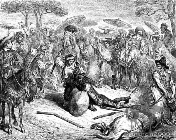 Don Quijote y el mozo de mulas de los mercaderes de Toledo Don Quijote y el mozo de mulas de los mercaderes de Toledo