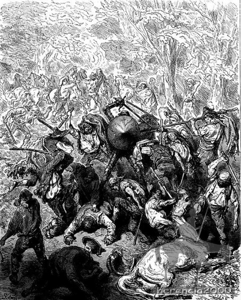 La pelea con los yangüeses/gallegos La pelea con los yangüeses/gallegos